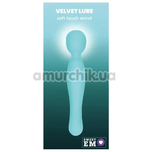 Універсальний вібромасажер Sweet Em Velvet Lure Soft Touch Wand, бірюзовий