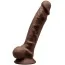 Фалоімітатор Silexd Premium Silicone Dildo Model 1 Size 7, коричневий - Фото №1
