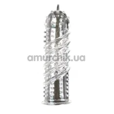 Насадка на пеніс Kinx Orgasma Textured Penis Sleeve, прозора - Фото №1