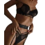 Комплект Star Night Ring & Strap Set, черный: бюстгальтер + трусики-стринги + пояс для чулок - Фото №8