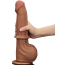 Фаллоимитатор Sliding-Skin Dual Layer Dong 11.5, коричневый - Фото №13