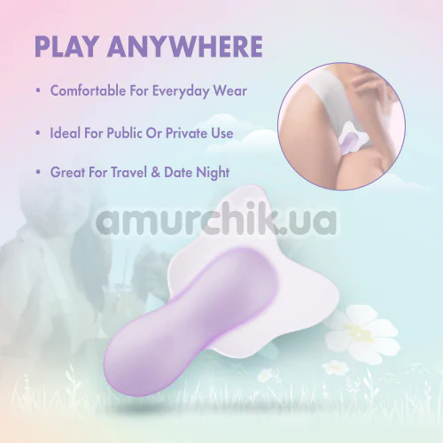 Кліторальний вібратор Play With Me Flutter Love, фіолетовий