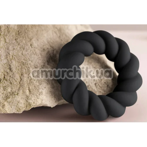 Эрекционное кольцо для члена Rocks-Off Twist, черное