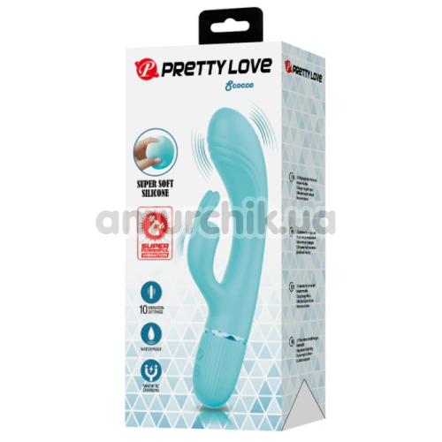 Вібратор Pretty Love Scocco, бірюзовий