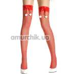 Чулки Music Legs 4954, красные - Фото №1