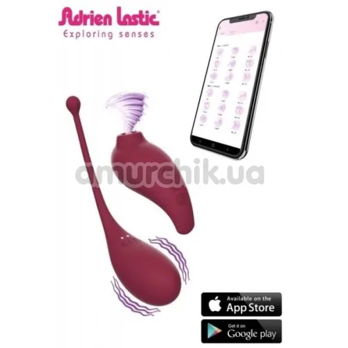 Набор Adrien Lastic Inspiration: Clitoral Suction Stimulator + Vibrating Egg, бордовый