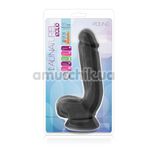 Фалоімітатор Au Naturel Bold Pound 8.5 Inch, чорний