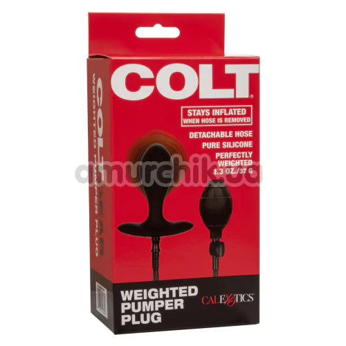 Анальный расширитель Colt Weighted Pumper Plug, черный