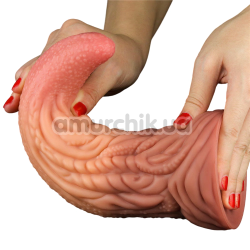 Фаллоимитатор Dual-Layered Silicone Nature Cock LV411018, коричневый
