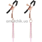 Зажимы для сосков Bound Nipple Clamps D3, розово-золотые - Фото №1