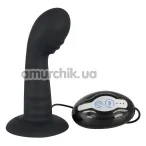 Вибростимулятор простаты Anal Experiment Silicone Vibrating Plug, черный - Фото №1