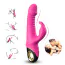 Вибратор с толчками и вращением головки Thrusting Vibrator Zing, розовый - Фото №8