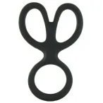 Ерекційне кільце Silicone Ball Spreader, чорне - Фото №1