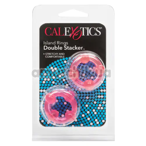 Набір ерекційних кілець Island Rings Double Stackers рожевий, 2 шт