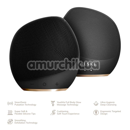 Ультразвуковая щетка для тела Geske Sonic Body Brush 7 in 1, темно-серая