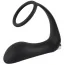 Вібростимулятор простати з ерекційним кільцем Black Velvets Vibrating Ring & Plug, чорний - Фото №3