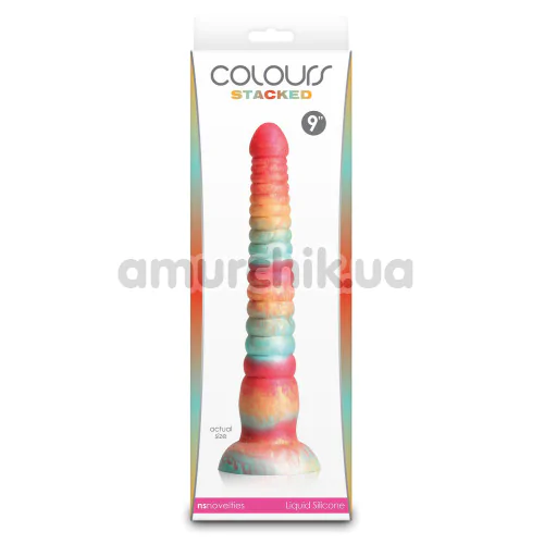 Фаллоимитатор Colours Stacked 9, красно-золотой