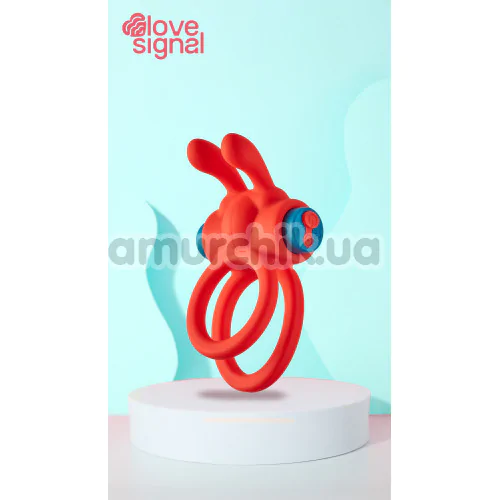 Виброкольцо для члена Love Signal Thrill Ring, красное