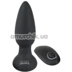Анальна пробка з пульсацією Black Velvets Shaking Plug, чорна - Фото №1