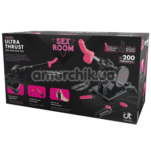 Секс-машина Sex Room Remote Control Ultra Thrust Sex Machine 200, черная