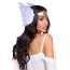 Повязка на голову с крыльями Leg Avenue Feather Headband, белая - Фото №2