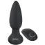 Анальная пробка с пульсацией Black Velvets Shaking Plug, черная - Фото №1