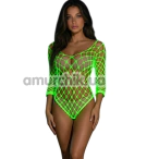 Боди Star Night Fishnet Glow Party Bodysuit, салатовое - Фото №1