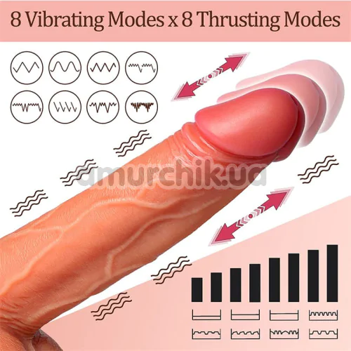 Вибратор с толчками Pleasure Factory Duke Dazzle, телесный