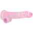 Фалоімітатор Realrock Crystal Clear Dildo Realistic 8, рожевий - Фото №3