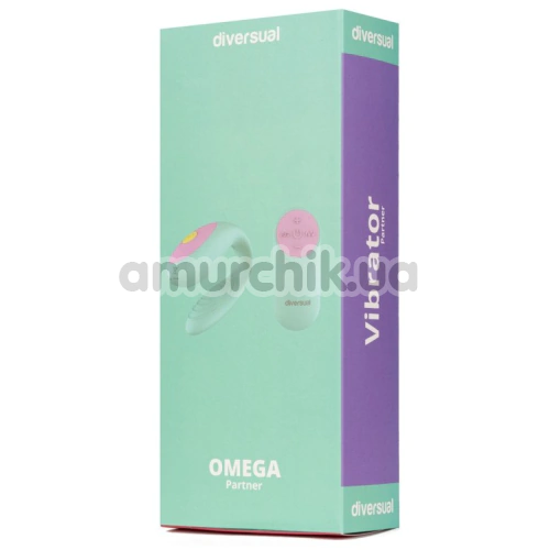 Вібратор Diversual Omega Partner, бірюзовий