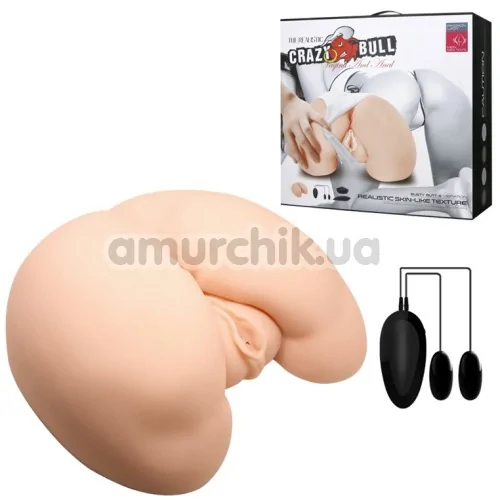 Искусственная вагина и анус с вибрацией Crazy Bull Vagina And Anal 009023, телесная