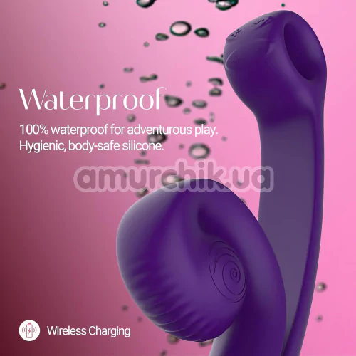 Вибратор для клитора и точки G Snail Vibe Curve, фиолетовый