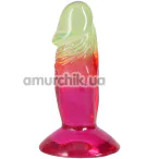 Фалоімітатор Doc Johnson Crystal Jellies Classic Dong 4.5, різнокольоровий - Фото №1