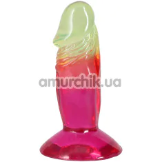 Фаллоимитатор Doc Johnson Crystal Jellies Classic Dong 4.5, разноцветный - Фото №1