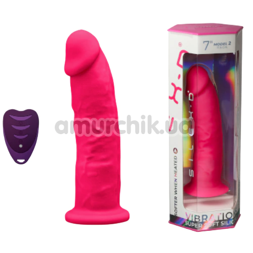 Вибратор Silexd Premium Silicone Dildo Model 2 Size 7 LRS, розовый