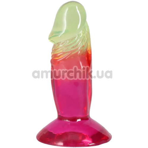 Фалоімітатор Doc Johnson Crystal Jellies Classic Dong 4.5, різнокольоровий - Фото №1