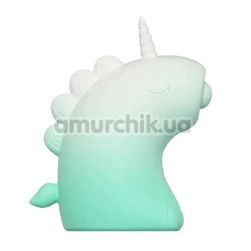 Кліторальний вібратор з пульсацією Univibe Sexy Unicorn, біло-бірюзовий