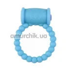 Віброкільце Beaded Vibrating Ring, блакитне - Фото №1