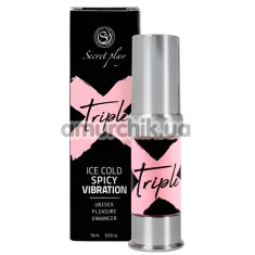 Збуджуючий гель з ефектом вібрації Secret Play Triple X Icy Cold Spicy Vibration, 15 мл - Фото №1