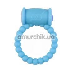 Віброкільце Beaded Vibrating Ring, блакитне - Фото №1