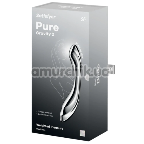 Фалоімітатор Satisfyer Pure Gravity 2, срібний