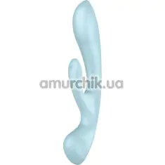 Вибратор Satisfyer Triple Oh, голубой - Фото №1
