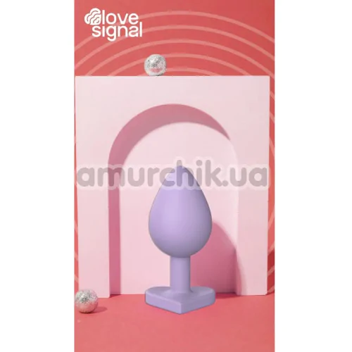 Анальна пробка Love Signal Heart Plug Medium, бузкова