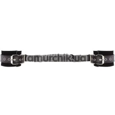 Фиксаторы для рук Ouch! Adjustable Leather Handcuffs With Straps, черные - Фото №1