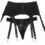 Комплект Star Night Crotchet Garter Belt, черный: пояс для чулок + трусики-стринги - Фото №4