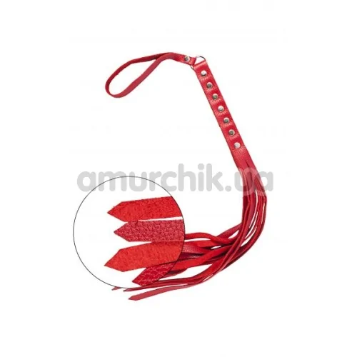 Плеть S&M Fancy Leather Flogger 131, красная