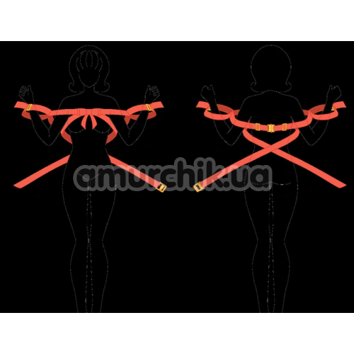 Бондажний набір Upko Bowknot Body Straps Bondage Set Top, червоний