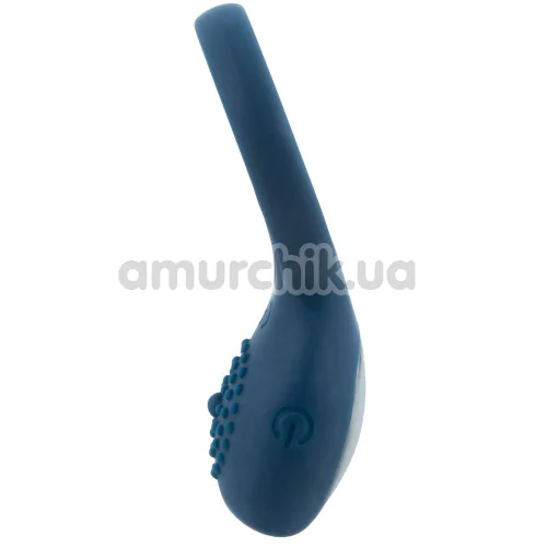 Виброкольцо для члена Boners Vibrating Double Cock Ring, синее