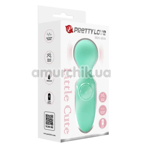 Универсальный вибромассажер Pretty Love Mini Stick Little Cute, бирюзовый