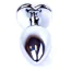 Анальна пробка з чорним кристалом Exclusivity Jewellery Silver Heart Plug, срібна - Фото №4